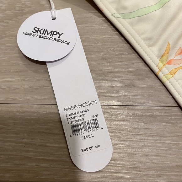 Sisstrevolution Summer Skies Skimpy Swim Bottom Small - Picture 6 of 6